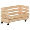 vidaXL Vegetable Trolley 37x30x80 cm Solid Pinewood