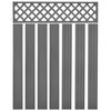 vidaXL Garden Fence with Trellis WPC 879x185 cm Grey