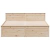 vidaXL Bed Frame without Mattress with Headboard 200x200 cm Solid Wood Pine