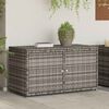 vidaXL Garden Storage Cabinet Grey 110x55x60.5 cm Poly Rattan