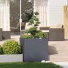vidaXL Planter Anthracite 80x80x80 cm Steel