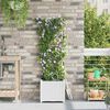 vidaXL Garden Planter White 40 x 40 x 142 cm Plastic