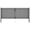 vidaXL Garden Fence Gate Steel 400x125 cm Anthracite