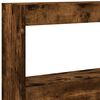 vidaXL Headboard Cabinet with LED Smoked Oak 160x17x102 cm