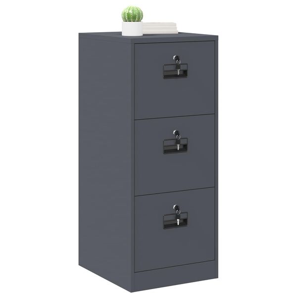 vidaXL File Cabinet Anthracite 44 x 50 x 106.5 cm Cold-Rolled Steel