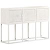 vidaXL Sideboard | White | Solid mango wood, powder-coated iron | Medium