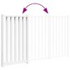 vidaXL Dog Gate Foldable 3 Panels White 150 cm Solid Wood Fir