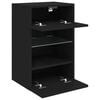 vidaXL TV Wall Cabinet with LED Lights Black 40x30x60.5 cm