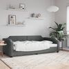 vidaXL Day Bed without Mattress Dark Grey 90x190 cm Single Fabric