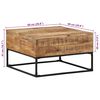 vidaXL Coffee Table 68x68x41 cm Rough Mango Wood
