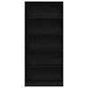 vidaXL Bookcase Black Oak 80x24x176 cm Engineered Wood