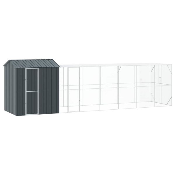 vidaXL Bird Cage Anthracite 824 x 208 x 247 cm Galvanised Steel
