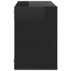 vidaXL Wall Cube Shelves 6 pcs High Gloss Black 22x15x22 cm