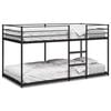 vidaXL Bunk Bed without Mattress Black 80x200 cm Steel