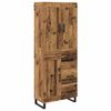 vidaXL Highboard 2 pcs Old Wood 69.5 x 34 x 180 cm