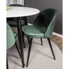 Venture Home Dining Chairs 2 pcs Velvet Velvet Black and Green