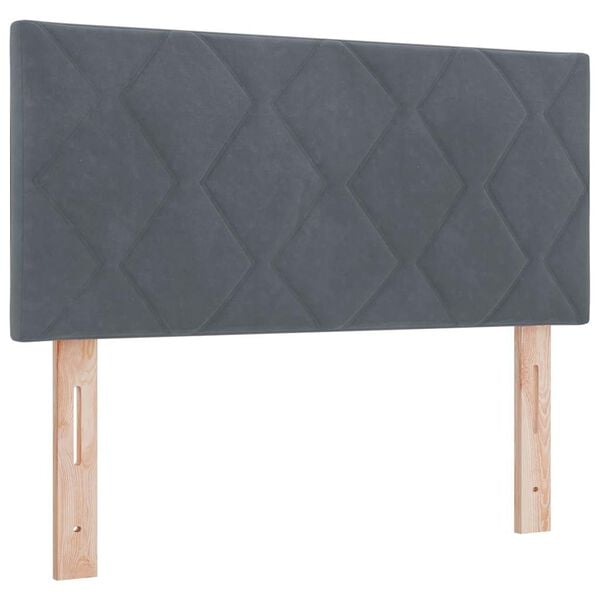 vidaXL Headboard Height Adjustable Dark grey 90 cm Velvet