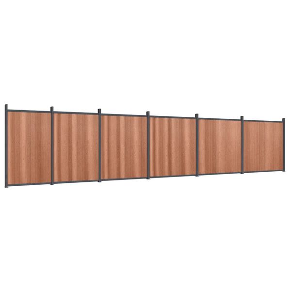 vidaXL Fence Panel Brown 1045x186 cm WPC