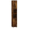 vidaXL Bathroom Cabinet Smoked Oak 30x30x190 cm Engineered Wood