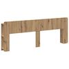 vidaXL Headboard Cabinet with Storage Artisan Oak Engineered Wood