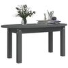 vidaXL Coffee Table Grey 80x40x35 cm Solid Wood Pine