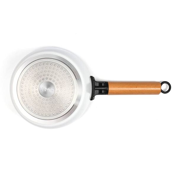 Livoo Sauce Pan with Wooden Handle 18 cm White