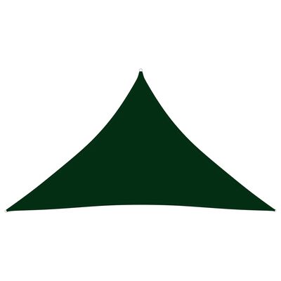 vidaXL Sunshade Sail Oxford Fabric Triangular 3.5x3.5x4.9 m Dark Green