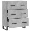 vidaXL Sideboard Concrete Grey 69.5x34x90 cm Engineered Wood