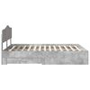 vidaXL Bed Frame Concrete Grey 140 x 200 cm Engineered Wood