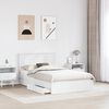 vidaXL Storage Bed with Headboard White 120 x 190 cm Engineered Wood