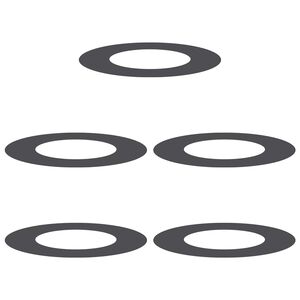 vidaXL suitable for Flat Tree Rings 5 pcs Black &Oslash;40/70 cm Steel