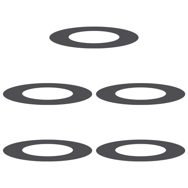vidaXL suitable for Flat Tree Rings 5 pcs Black &Oslash;40 / 70 cm Steel