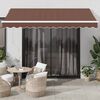 vidaXL Automatic Retractable Awning Brown 350x250 cm