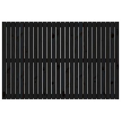 vidaXL Wall Headboard Black 166x3x110 cm Solid Wood Pine