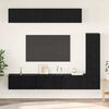 vidaXL TV Cabinet Set Wall-mounted 6 pcs Black Oak Engineered Wood