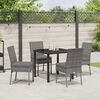 vidaXL Garden Dining Set 5 pcs Grey Poly rattan