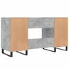 vidaXL Desk Concrete Grey 140x50x75 cm Engineered Wood