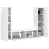vidaXL TV Cabinet Set 6 pcs High Gloss White Engineered Wood