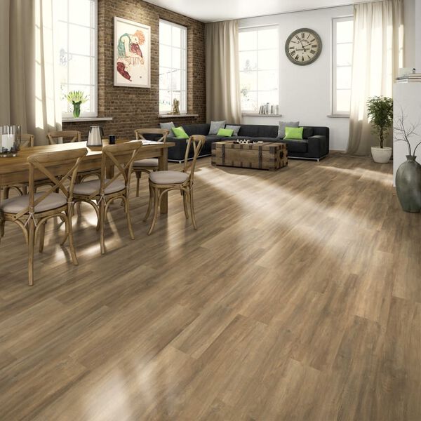 Egger Laminate Flooring Planks 27.28 m&sup2; 7 mm Brown Ampara Oak