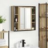 vidaXL Mirror Cabinet Sonoma Oak 60 x 16 x 60 cm Engineered Wood