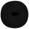 vidaXL Work Rope Black 6 mm 500 m Polyester