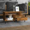 vidaXL Coffee Table Smoked Oak 90x49x45 cm Engineered Wood