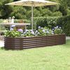 vidaXL Garden Raised Bed Galvanised Steel 224x80x36 cm Brown