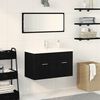 vidaXL Bathroom Cabinet Black Oak 90 x 38.5 x 46 cm Engineered Wood