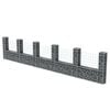 vidaXL Gabion Basket U-Shape Galvanised Steel 570x20x100 cm