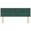 vidaXL Headboard with Headboard Dark Green 160 cm Faux Leather