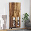 vidaXL Highboard Old Wood 69.5 x 34 x 180 cm Engineered Wood