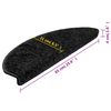 vidaXL Stair Mats 10 pcs 65x21x4 cm Black Half Round Large