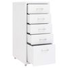 vidaXL Mobile File Cabinet White 28x41x69 cm Metal