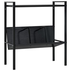 vidaXL Book Shelf | Black | Engineered wood, steel | Compact | Book Shelf